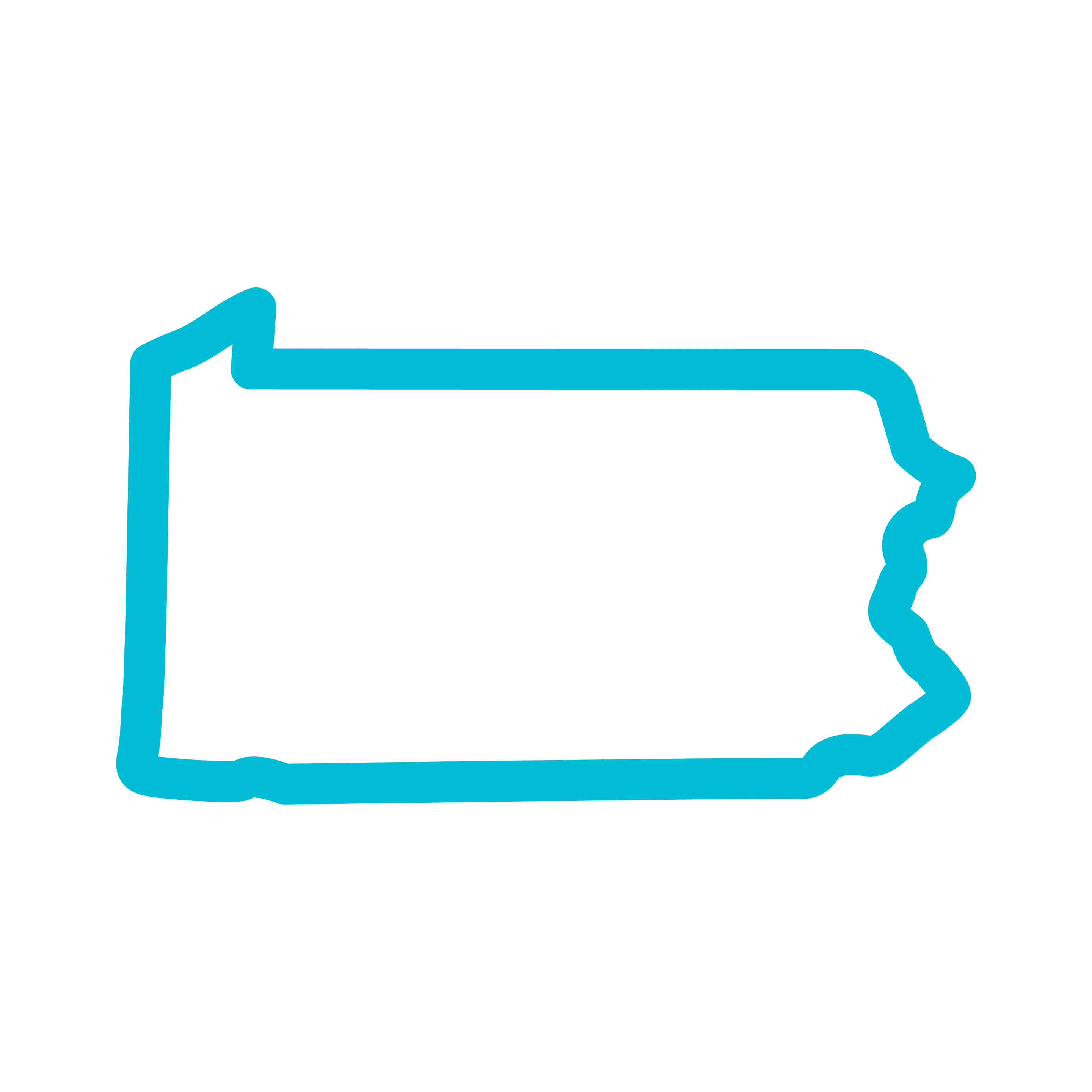 Outlined design of Pennsylvania