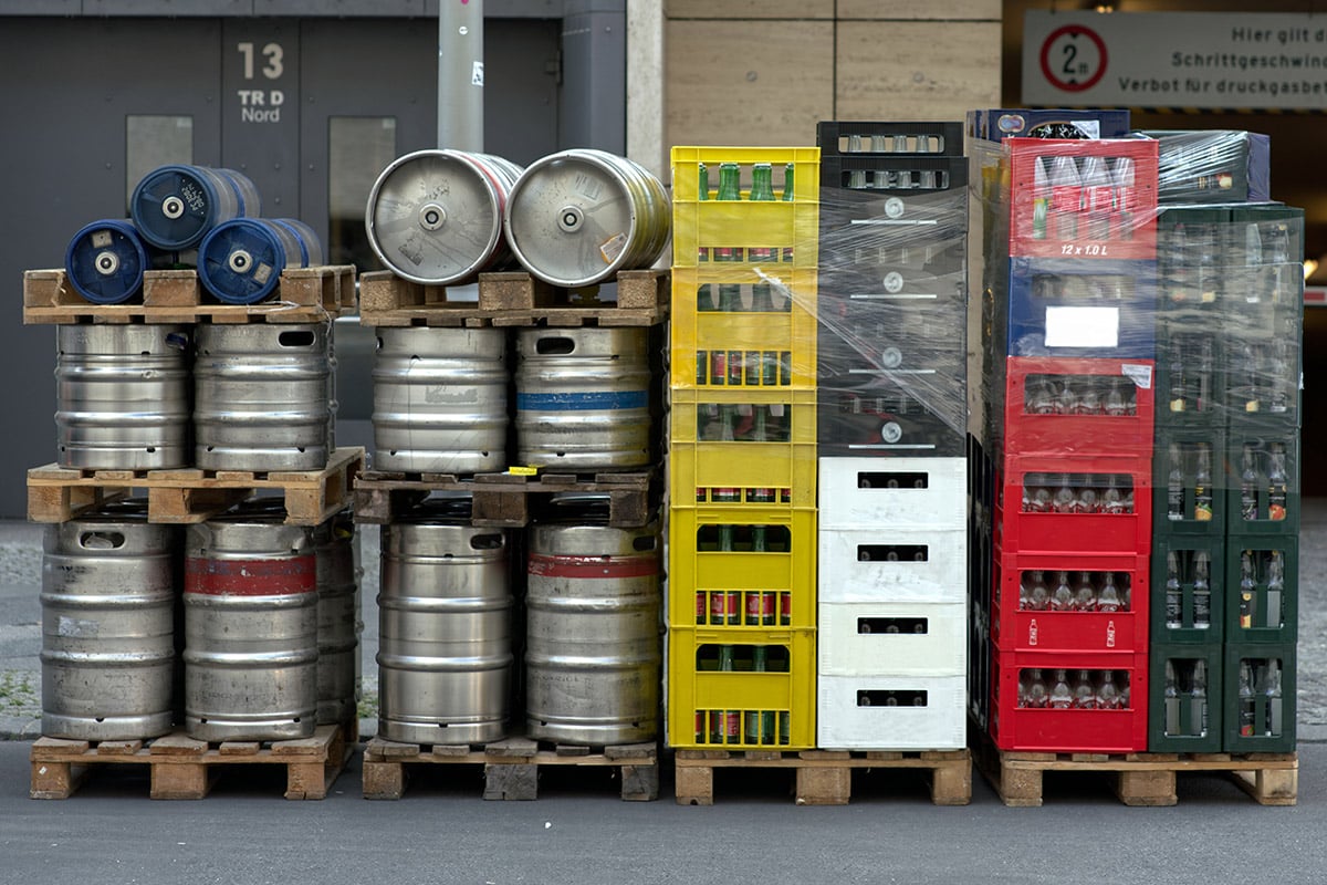 stack of liquor container outside for wholesale in Texas stack of liquor container outside for wholesale in Texas